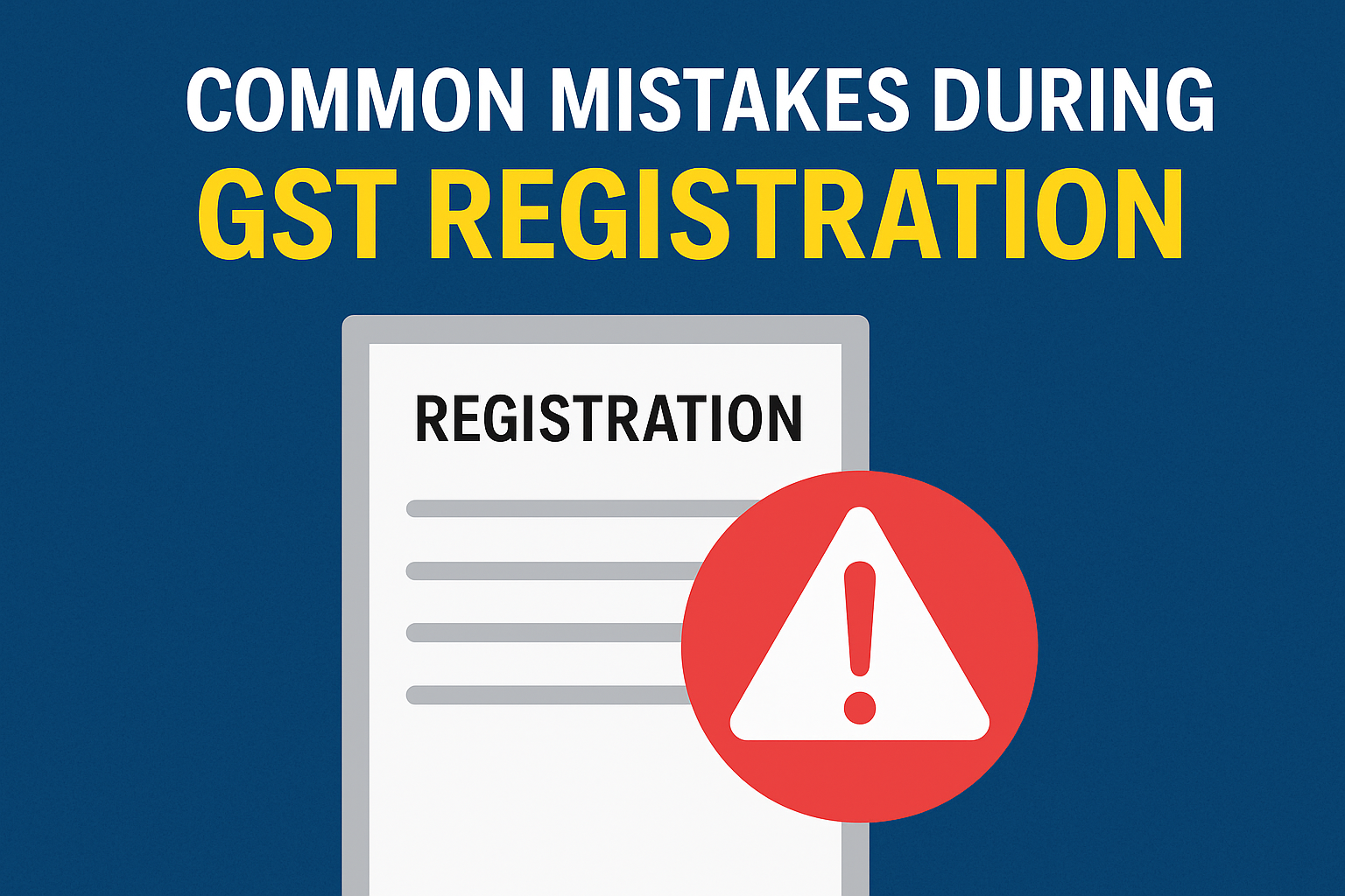 Common Mistake During GST Registration